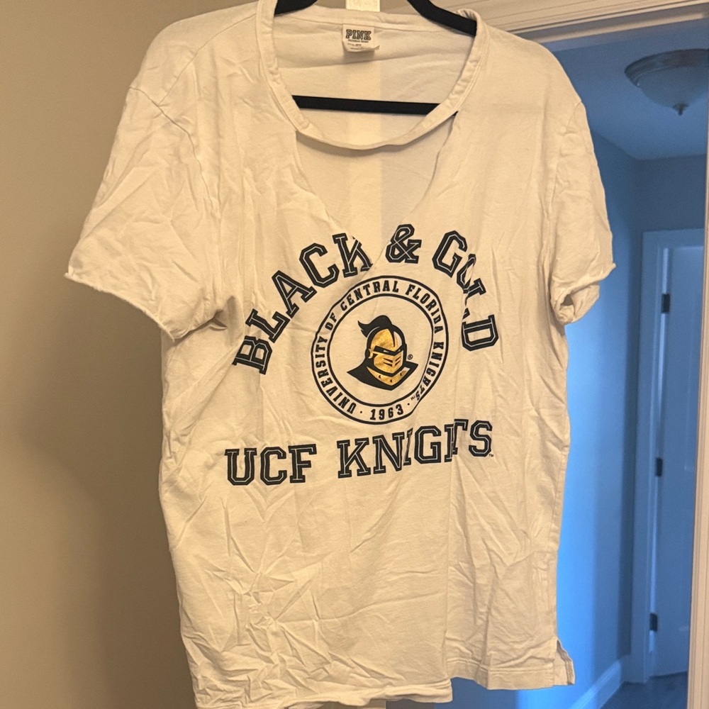 PINK Victoria's Secret White UCF Knights Tee